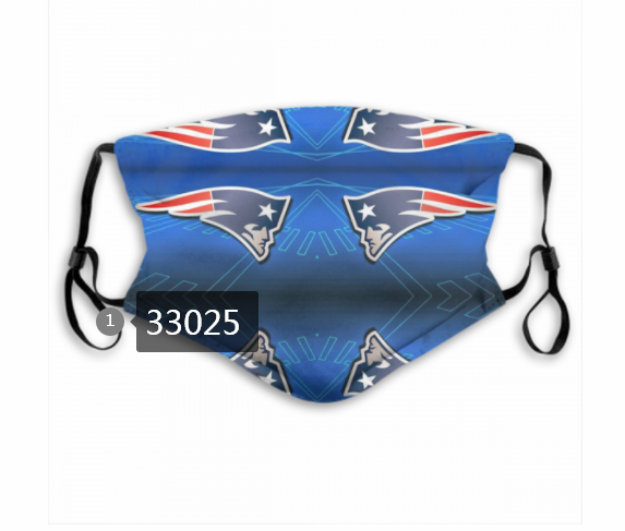 New 2021 NFL New England Patriots #80 Dust mask with filter->nfl dust mask->Sports Accessory